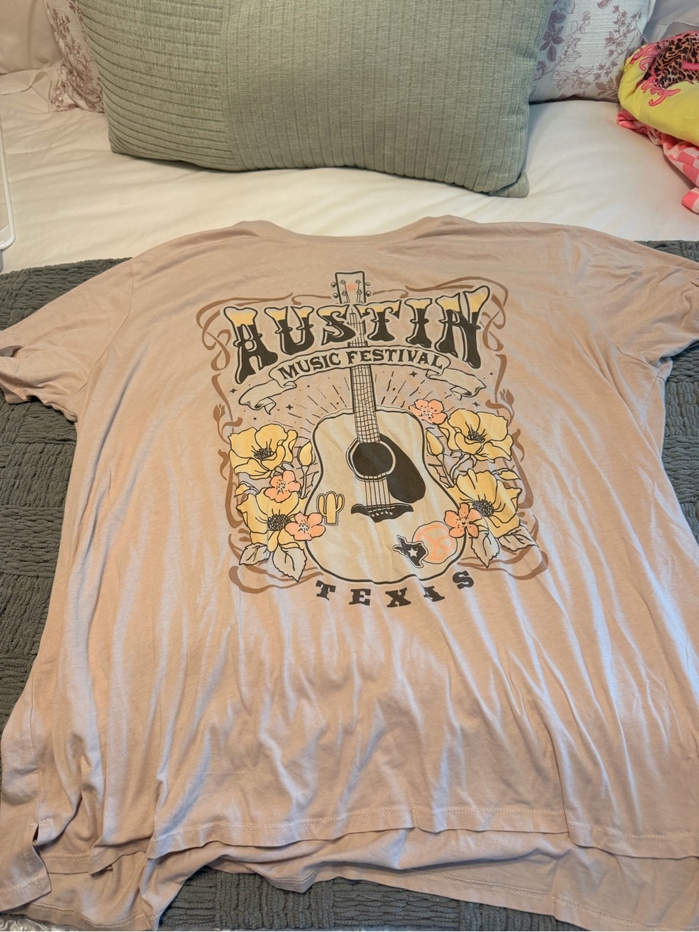 Cold Crush Austin Music Festival Graphic Tee - Light Pink Beige